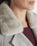 ALIDA | Long Coat Mink collar