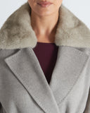 ALIDA | Long Coat Mink collar