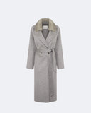 ALIDA | Long Coat Mink collar