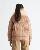BEATRICE | Vicuña Puffer Jacket with Fox Fur Collar and Lapels