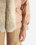 BEATRICE | Vicuña Puffer Jacket with Fox Fur Collar and Lapels