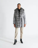 AURORA | Vicuña Long Down Jacket with Fox Fur Collar and Lapels