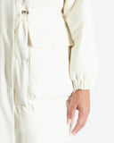 CRISTINA | Vicuña Long Down Jacket with Mink Inserts