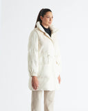 CRISTINA | Vicuña Long Down Jacket with Mink Inserts