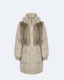 CRISTINA | Vicuña Long Down Jacket with Mink Inserts