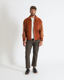 HERON | Wool and Cashmere Bomber with Leather Sleeves and Details
