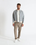 LAURENT | Wool and Cashmere Bomber with Contrasting Knit Details