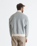 LAURENT | Wool and Cashmere Bomber with Contrasting Knit Details