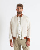 LAURENT | Wool and Cashmere Bomber with Contrasting Knit Details