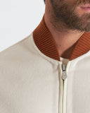 LAURENT | Wool and Cashmere Bomber with Contrasting Knit Details