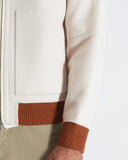 LAURENT | Wool and Cashmere Bomber with Contrasting Knit Details