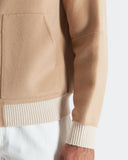 LAURENT | Wool and Cashmere Bomber with Contrasting Knit Details