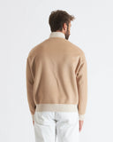 LAURENT | Wool and Cashmere Bomber with Contrasting Knit Details