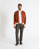 LAURENT | Wool and Cashmere Bomber with Contrasting Knit Details