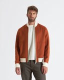 LAURENT | Wool and Cashmere Bomber with Contrasting Knit Details