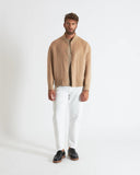 LOGAN | Wool and Cashmere Bomber with Knit Details