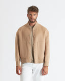 LOGAN | Wool and Cashmere Bomber with Knit Details