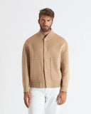 LOGAN | Wool and Cashmere Bomber with Knit Details