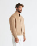 LOGAN | Wool and Cashmere Bomber with Knit Details