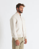 LOGAN | Wool and Cashmere Bomber with Knit Details