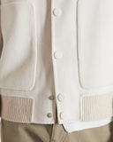 LOGAN | Wool and Cashmere Bomber with Knit Details