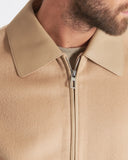 LOUIS | Wool and Cashmere Bomber with Leather Details