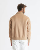 LOUIS | Wool and Cashmere Bomber with Leather Details