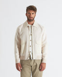 LOUIS | Wool and Cashmere Bomber with Leather Details