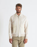 LOUIS | Wool and Cashmere Bomber with Leather Details