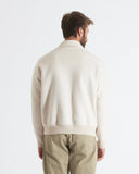 LOUIS | Wool and Cashmere Bomber with Leather Details