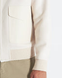 LOUIS | Wool and Cashmere Bomber with Leather Details